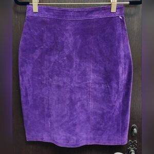 Vintage Suede Purple Skirt 7/8 GIII